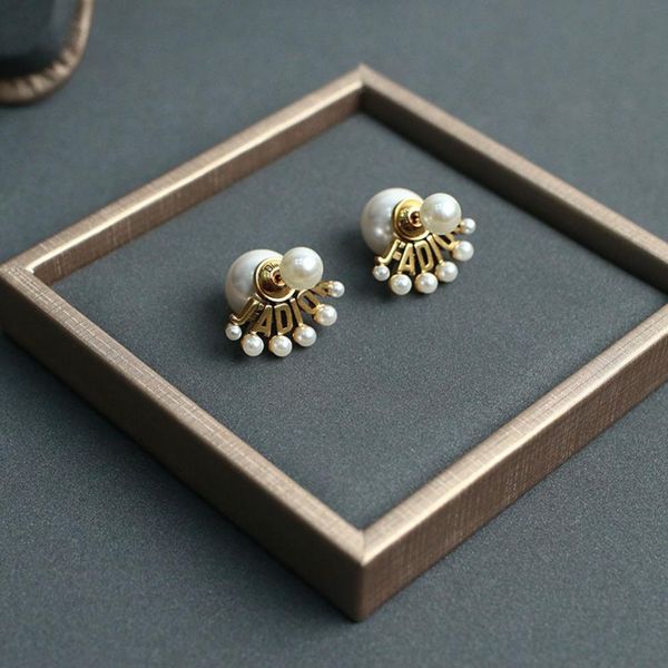 d home / dijia new style back hanging pearl brass fashion earrings for women net red, Golden
d home / dijia new style back hanging pearl brass fashion earrings for women net red, Golden