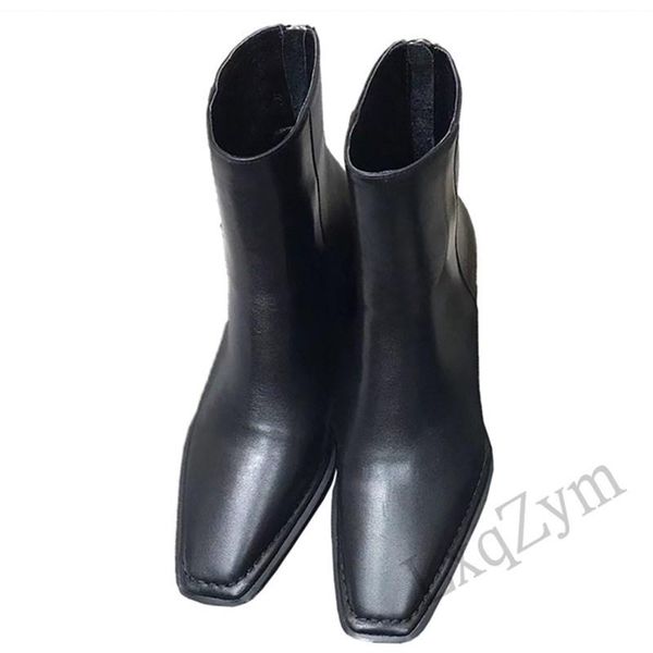 boots woman real leather short ankle special square toe design lady heels handmade chaussures femmes de mujer, Black
boots woman real leather short ankle special square toe design lady heels handmade chaussures femmes de mujer, Black