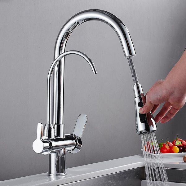 kitchen faucets mttuzk brass chrome cold pure water 3 in1 faucet pull out drinking mixer tap double outlet
kitchen faucets mttuzk brass chrome cold pure water 3 in1 faucet pull out drinking mixer tap double outlet