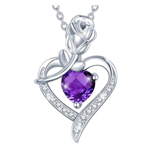 pendant necklaces rose love heart pattern fashion round necklace for women jewelry gifts #srn, Silver
pendant necklaces rose love heart pattern fashion round necklace for women jewelry gifts #srn, Silver