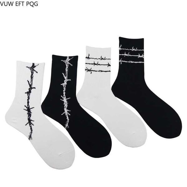 4pcs/lot men and women socks original design barbed wire pattern trend fashion street hip hop style cool unique socks 210406, Black;white
4pcs/lot men and women socks original design barbed wire pattern trend fashion street hip hop style cool unique socks 210406, Black;white
