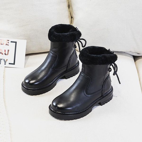 boots 2021 winter women's british snow shoes thickened cotton and pile layer cowhide wool short, Black
boots 2021 winter women's british snow shoes thickened cotton and pile layer cowhide wool short, Black