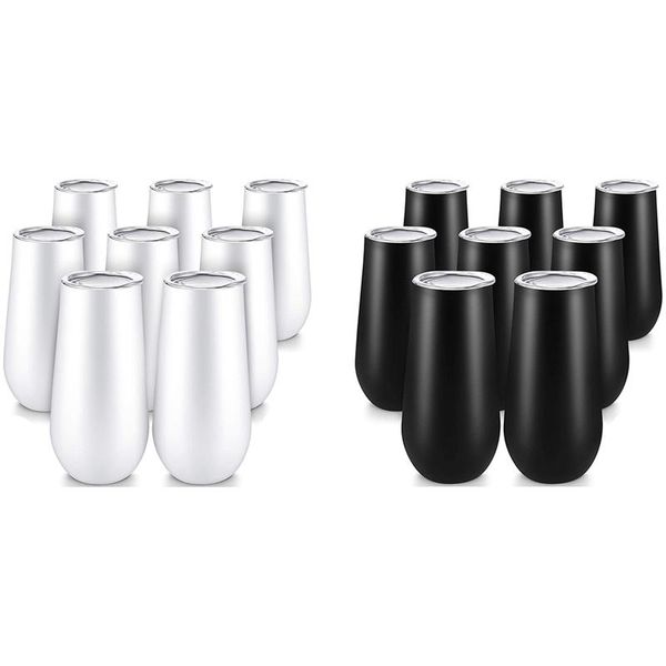 water bottles 8packs stemless champagne flutes wine tumbler, 6 oz double-insulated tumbler with lids cocktail cups
water bottles 8packs stemless champagne flutes wine tumbler, 6 oz double-insulated tumbler with lids cocktail cups