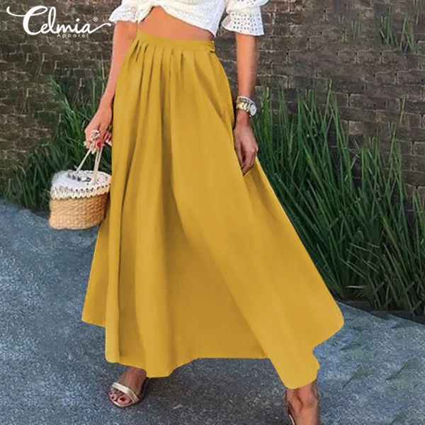 skirt celmia fashion high waist maxi women 2021 spring vintage pleated long skirts casual solid a-line skirt faldas saia s-5xl, Black
skirt celmia fashion high waist maxi women 2021 spring vintage pleated long skirts casual solid a-line skirt faldas saia s-5xl, Black