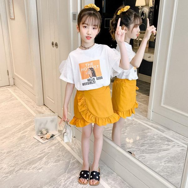 fashion girl clothing set 2021 summer cotton letter tshirt + ruffles skirt casual children suits for girls 4 5 7 8 10 12 13y sets, White
fashion girl clothing set 2021 summer cotton letter tshirt + ruffles skirt casual children suits for girls 4 5 7 8 10 12 13y sets, White