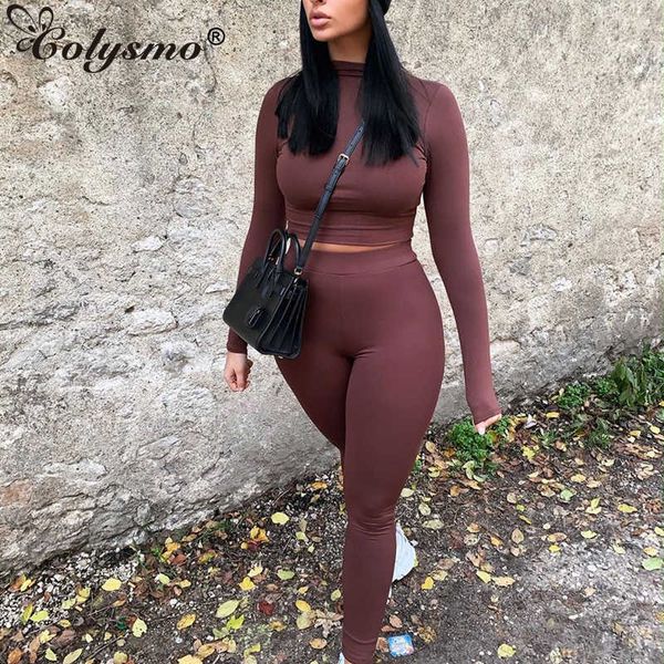 colysmo elastic fitness 2 pieces set women solid long sleeve turtleneck crop leggings two piece tracksuit matching s 210527, White
colysmo elastic fitness 2 pieces set women solid long sleeve turtleneck crop leggings two piece tracksuit matching s 210527, White