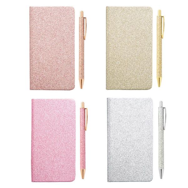 notepads glitter powder a6 notebook with pen set thick classic premium paper diary journal 96 pages soft writing for women girls, Purple;pink
notepads glitter powder a6 notebook with pen set thick classic premium paper diary journal 96 pages soft writing for women girls, Purple;pink