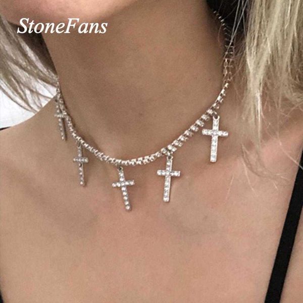 designer necklace luxury jewelry stonefans religious rhinestone corss pendant charm choker for women double layer tennis chain choker cross, Silver
designer necklace luxury jewelry stonefans religious rhinestone corss pendant charm choker for women double layer tennis chain choker cross, Silver