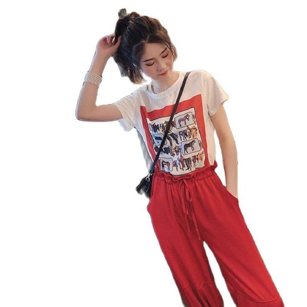 plus size tracksuits summer women's clothing 2021 printed short-sleeved t-shirt high-waist nine-point pants slimming fashion tracksuit
plus size tracksuits summer women's clothing 2021 printed short-sleeved t-shirt high-waist nine-point pants slimming fashion tracksuit