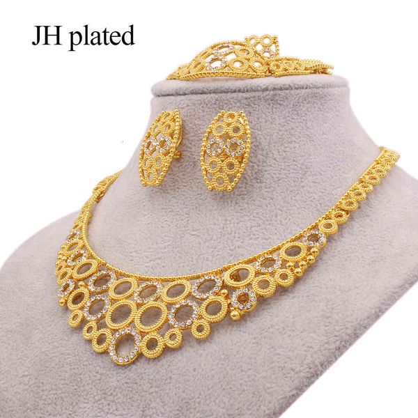jewelry sets for women dubai indian african wedding wholesal luxury gold color necklace earrings ring bracelet set, Black
jewelry sets for women dubai indian african wedding wholesal luxury gold color necklace earrings ring bracelet set, Black