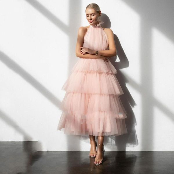 party dresses elegant halter midi prom dress a-line backless tiered tulle skirt evening pleated tea-length gowns, White;black
party dresses elegant halter midi prom dress a-line backless tiered tulle skirt evening pleated tea-length gowns, White;black