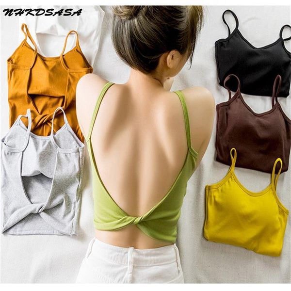 camisoles & tanks nhkdsasa women's crop summer cami sports vest rib-knit seamless underwear female hollow out backless tube, Black;white
camisoles & tanks nhkdsasa women's crop summer cami sports vest rib-knit seamless underwear female hollow out backless tube, Black;white