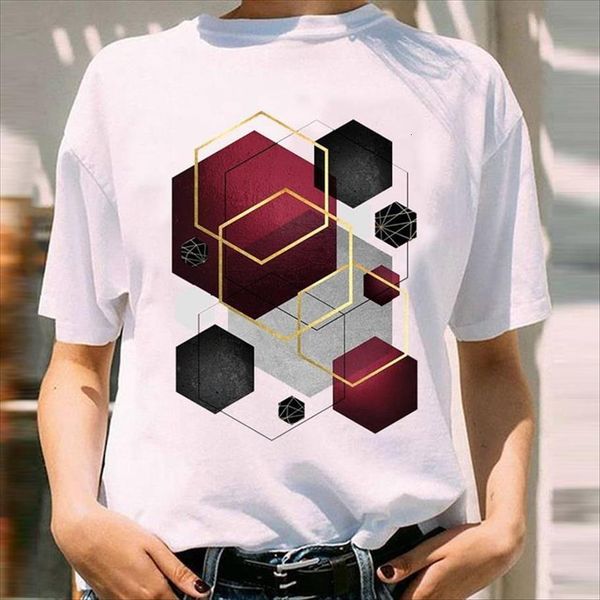 graphic watercolor printing clothing spring women t shirts summer geometric fashion print clothes tees, White
graphic watercolor printing clothing spring women t shirts summer geometric fashion print clothes tees, White