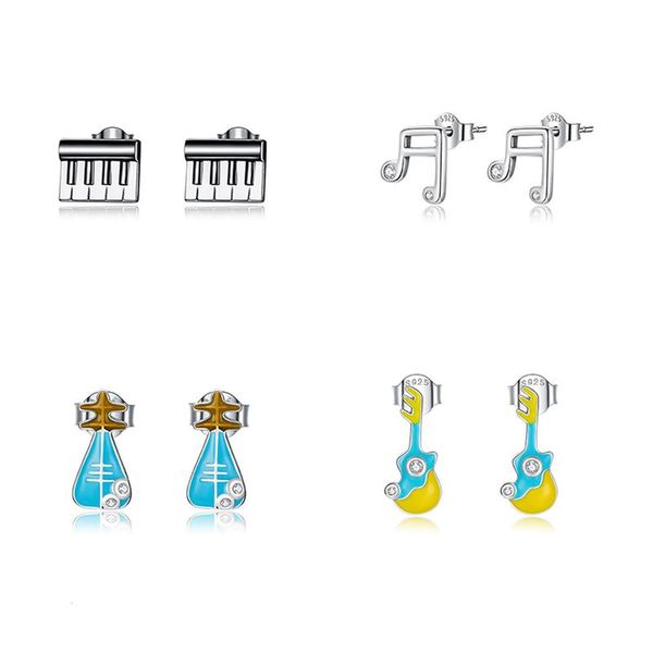 stud yaonuan s925 sterling silver ear studs mini notes chinese lute guitar earrings fine jewelry for women trendy music accessories, Golden;silver
stud yaonuan s925 sterling silver ear studs mini notes chinese lute guitar earrings fine jewelry for women trendy music accessories, Golden;silver