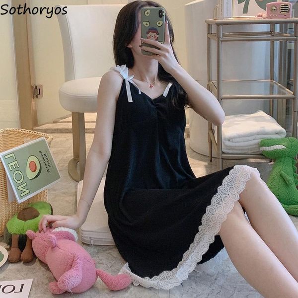 women's sleepwear women nightgowns sleeveless sleeping dress home lace padded summer thin nightwear lounge wear girls sweet lovely, Black;red
women's sleepwear women nightgowns sleeveless sleeping dress home lace padded summer thin nightwear lounge wear girls sweet lovely, Black;red