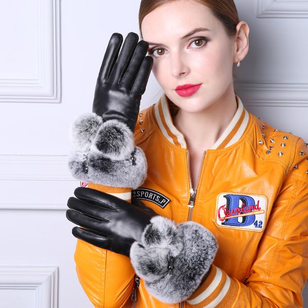 winter warm thickened sheepskin otter fur touch screen gloves casual cycling padded genuine leather glove, Blue;gray
winter warm thickened sheepskin otter fur touch screen gloves casual cycling padded genuine leather glove, Blue;gray