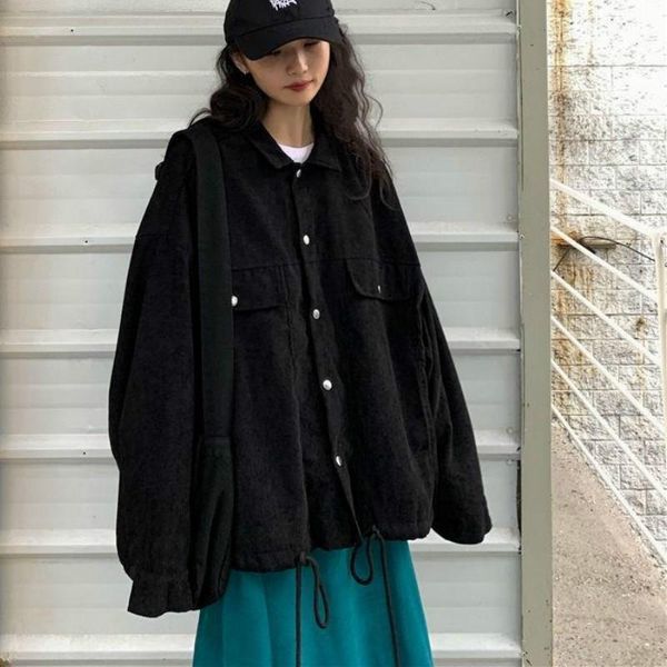 women's jackets basic women autumn corduroy vintage pockets single breasted solid turn down collar chic ulzzang bf ins korean students, Black;brown
women's jackets basic women autumn corduroy vintage pockets single breasted solid turn down collar chic ulzzang bf ins korean students, Black;brown