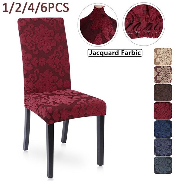 chair covers 1/2/4/6pcs floral jacquard stretch elastic spandex for wedding dining room office banquet cover
chair covers 1/2/4/6pcs floral jacquard stretch elastic spandex for wedding dining room office banquet cover