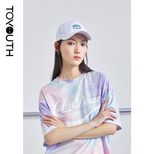 toyouth women tees summer short sleeve round neck loose t-shirt letters print tie-dye fashion personality 210708, White
toyouth women tees summer short sleeve round neck loose t-shirt letters print tie-dye fashion personality 210708, White