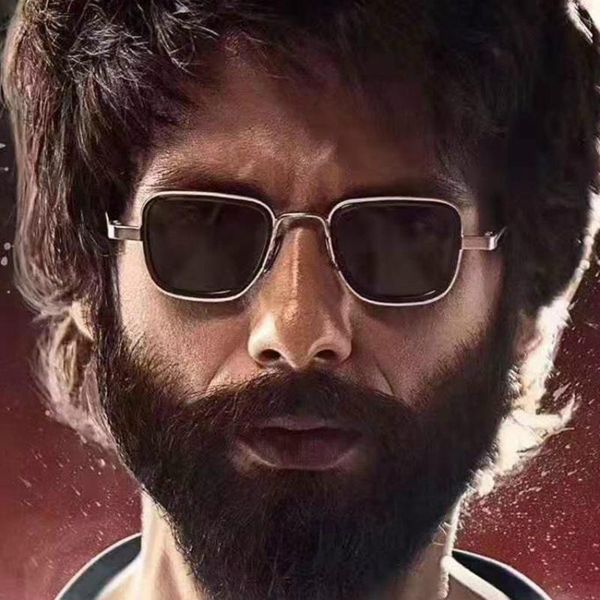 sunglasses luxury kabir singh india style men square gold frame cool sun shades brand design red glasses for male uv400, White;black
sunglasses luxury kabir singh india style men square gold frame cool sun shades brand design red glasses for male uv400, White;black