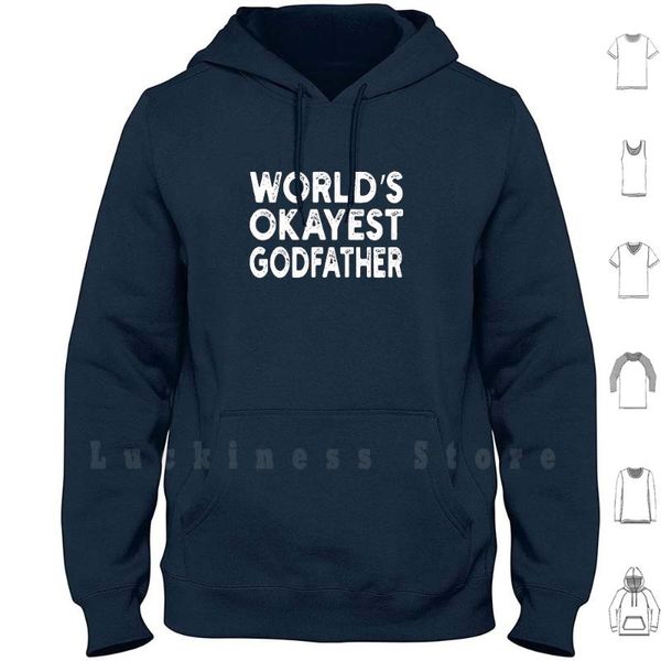 world's okayest godfather godparent hoodies long sleeve worlds men's & sweatshirts, Black
world's okayest godfather godparent hoodies long sleeve worlds men's & sweatshirts, Black