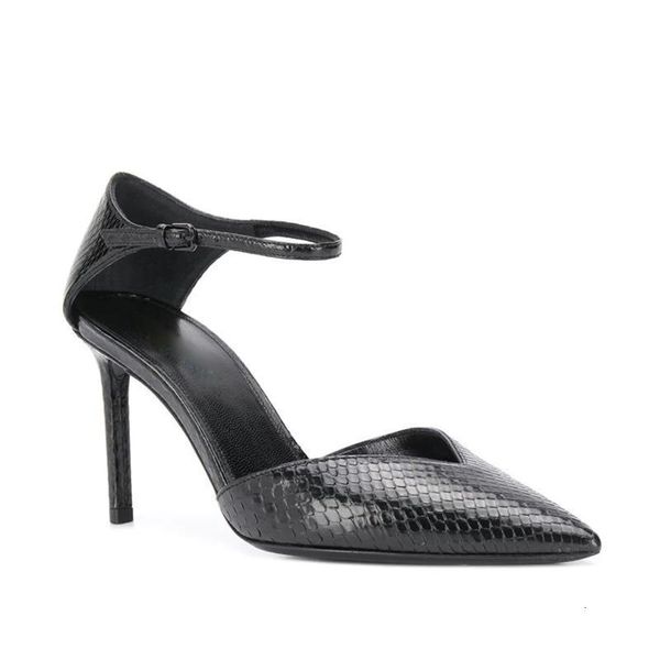 sandals summer style pointed snake pattern buckle stiletto high-heeled work women's single shoes custom-made large size sandal, Black
sandals summer style pointed snake pattern buckle stiletto high-heeled work women's single shoes custom-made large size sandal, Black