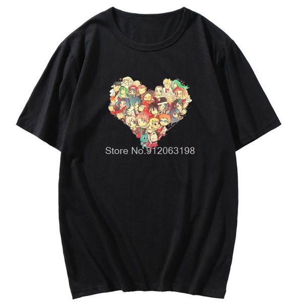 men's t-shirts love pattern fairy tail cosplay print short-sleeved t-shirt men and women the same summer loose cotton, White;black
men's t-shirts love pattern fairy tail cosplay print short-sleeved t-shirt men and women the same summer loose cotton, White;black