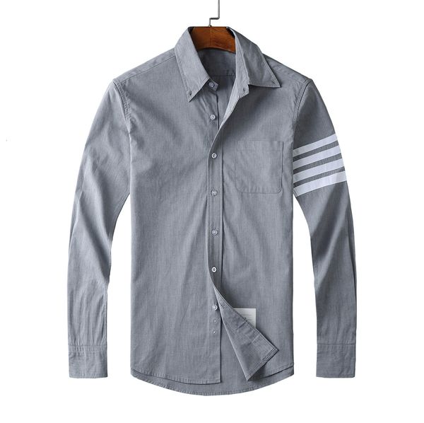 shirt fashion tb thom brand shirts men slim gray long sleeve casual shirt thin turn down collar poplin solid men's clothing, White;black
shirt fashion tb thom brand shirts men slim gray long sleeve casual shirt thin turn down collar poplin solid men's clothing, White;black