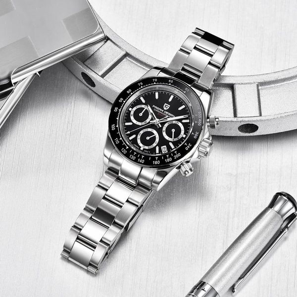 sapphire mirror men's watches quartz wrist watch men 100m waterproof sport chronograph reloj hombre wristwatches, Slivery;brown
sapphire mirror men's watches quartz wrist watch men 100m waterproof sport chronograph reloj hombre wristwatches, Slivery;brown