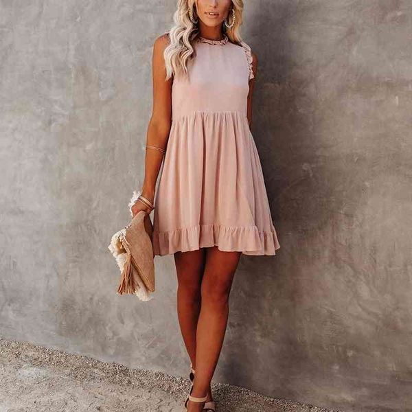 casual dresses ruffle sleeveless tank women o neck solid color loose dress female elegant knee length ol commuting daily vestido 7, Black;gray
casual dresses ruffle sleeveless tank women o neck solid color loose dress female elegant knee length ol commuting daily vestido 7, Black;gray