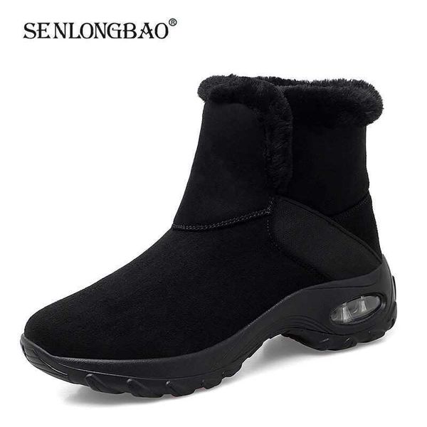 brand winter waterproof ankle boots quality suede women boots warm plush women's snow boots outdoor non-slip sneakers size 35-43 210619, Black 
brand winter waterproof ankle boots quality suede women boots warm plush women's snow boots outdoor non-slip sneakers size 35-43 210619, Black
