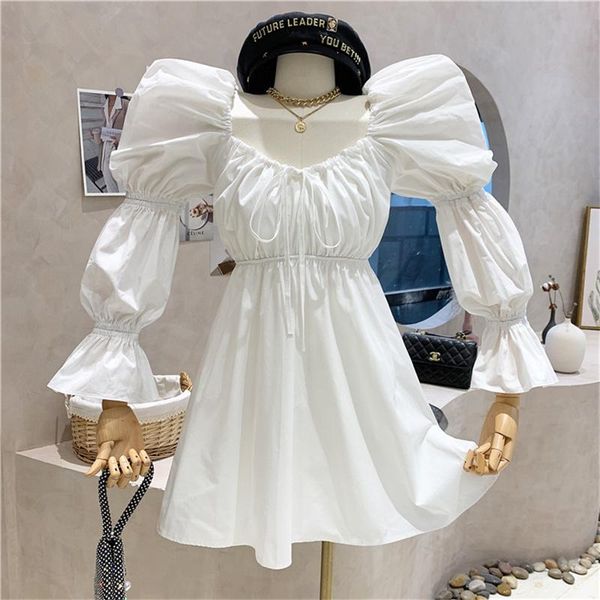casual dresses niche design women's clothing 2021 autumn french retro puff sleeve pleated bellflower skirt loose high waist dress, Black;gray
casual dresses niche design women's clothing 2021 autumn french retro puff sleeve pleated bellflower skirt loose high waist dress, Black;gray