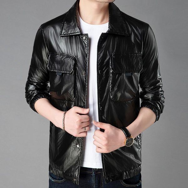 men's fur & faux fashion business casual leather cargo jacket shiny hip hop pu autunmn coat gold silvery 4xl, Black
men's fur & faux fashion business casual leather cargo jacket shiny hip hop pu autunmn coat gold silvery 4xl, Black
