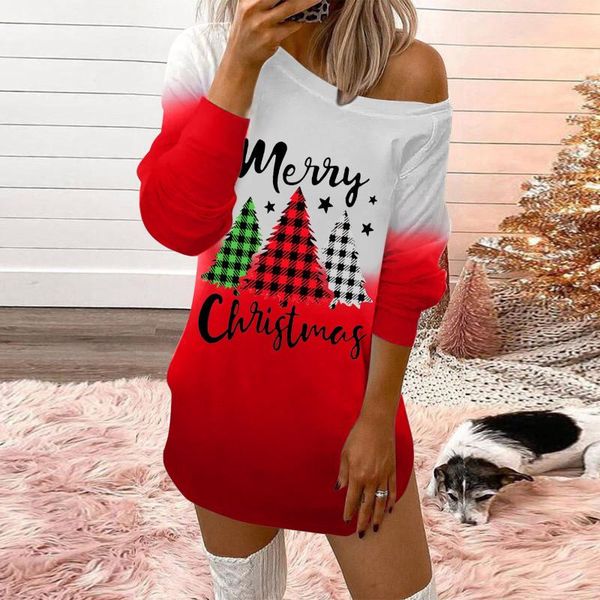 casual dresses women's christmas print gradient sweatshirts loose sweater irregular dress off shoulder streetwear vestidos, Black;gray
casual dresses women's christmas print gradient sweatshirts loose sweater irregular dress off shoulder streetwear vestidos, Black;gray