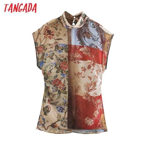 tangada women fashion floral print chiffon blouses vintage zipper female shirts chic be342 210609, White
tangada women fashion floral print chiffon blouses vintage zipper female shirts chic be342 210609, White