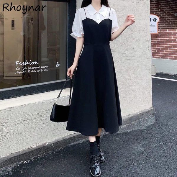 casual dresses dress womens summer elegant sweet soft leisure ulzzang chic fashion vintage patchwork tender fit daily turn-down-collar lady, Black;gray
casual dresses dress womens summer elegant sweet soft leisure ulzzang chic fashion vintage patchwork tender fit daily turn-down-collar lady, Black;gray