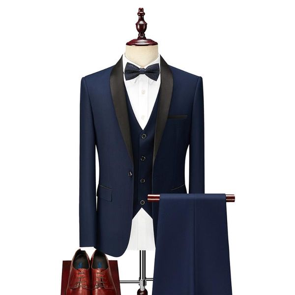 spring and autumn men's suit three-piece stage groom man dress single-breasted back slit suits & blazers, White;black
spring and autumn men's suit three-piece stage groom man dress single-breasted back slit suits & blazers, White;black