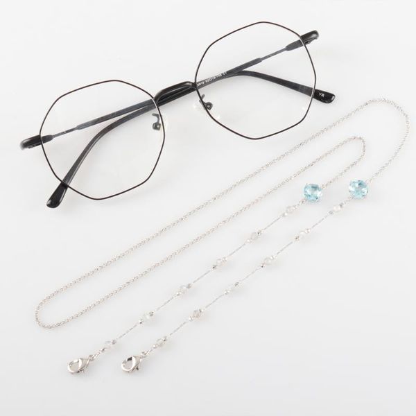 sunglasses frames sanying m110401 fashion eyeglasses chain natural stone blue zircon 18k gold plated diy handmade mask 70cm/pcs, Silver
sunglasses frames sanying m110401 fashion eyeglasses chain natural stone blue zircon 18k gold plated diy handmade mask 70cm/pcs, Silver
