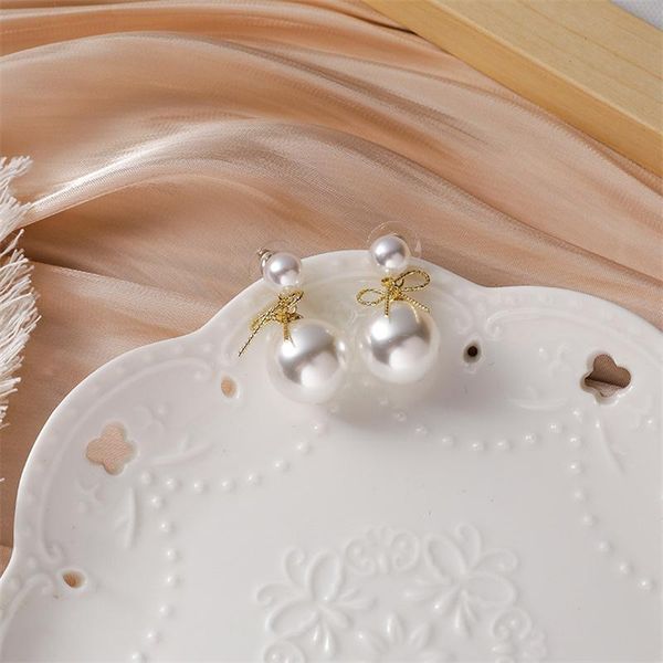 dangle & chandelier korean style simple imitation pearl pendant bowknot girl elegant earrings for women fashion jewelry accessories, Silver
dangle & chandelier korean style simple imitation pearl pendant bowknot girl elegant earrings for women fashion jewelry accessories, Silver