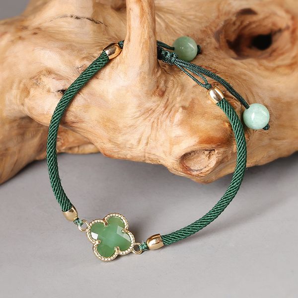 xianlan034 green clovers girlfriends bracelet with three female hand woven rope a rival ring contracted wind restoring ancient way, Silver
xianlan034 green clovers girlfriends bracelet with three female hand woven rope a rival ring contracted wind restoring ancient way, Silver