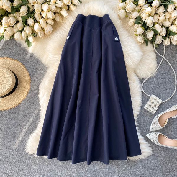 skirts foamlina simple womens solid high elastic waist big swing midi elegant korean autumn winter lady office with pockets t0pf, Black
skirts foamlina simple womens solid high elastic waist big swing midi elegant korean autumn winter lady office with pockets t0pf, Black