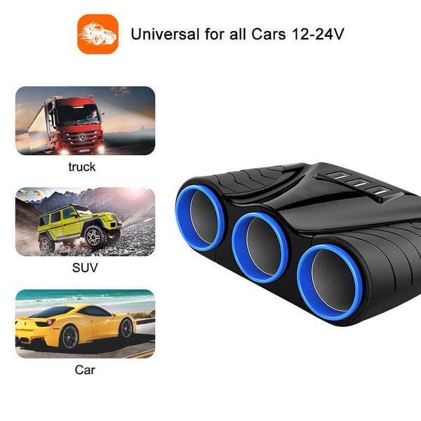 3 usb port 3 way 3.1a blue led car cigarette lighter socket splitter hub power adapter 12v-24v for ipad smartphone dvr gps
3 usb port 3 way 3.1a blue led car cigarette lighter socket splitter hub power adapter 12v-24v for ipad smartphone dvr gps