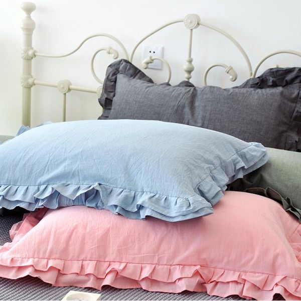 pillow case 2pcs 100% cotton ruffle pillowcase solid colour cover european protector bedding accessory 48*74cm
pillow case 2pcs 100% cotton ruffle pillowcase solid colour cover european protector bedding accessory 48*74cm