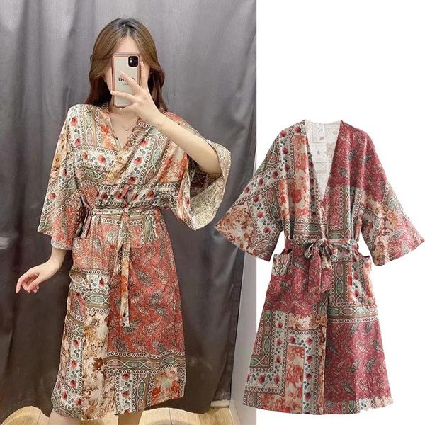 spring printed kimono-style lace-up v-neck slim waist slimming mid-length split dress women casual dresses, Black;gray
spring printed kimono-style lace-up v-neck slim waist slimming mid-length split dress women casual dresses, Black;gray