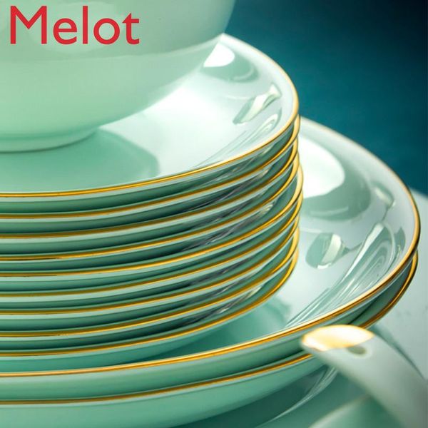 anti-bacterial underglaze celadon bowl and dish set household plate ceramic chinese style high-end jingdezhen tableware bowls
anti-bacterial underglaze celadon bowl and dish set household plate ceramic chinese style high-end jingdezhen tableware bowls