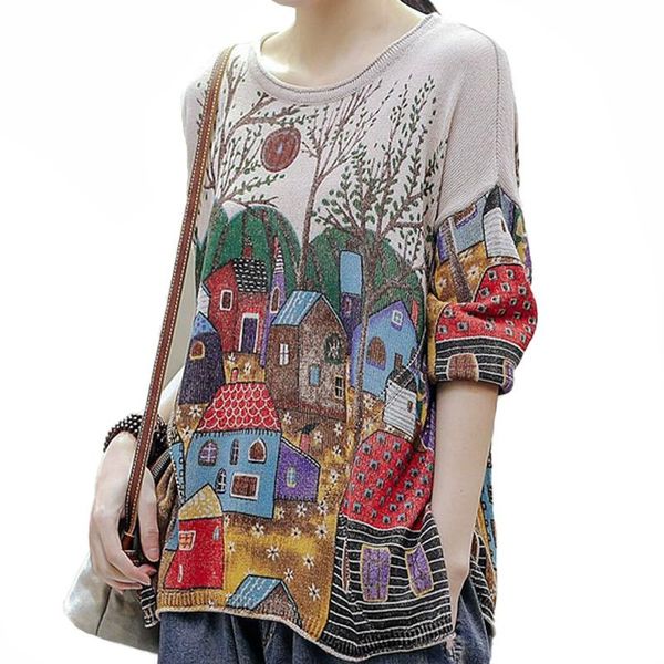 women's sweaters ysbfalnz 2021 korean fashion ladies vintage printed womens casual loose knitted pullovers female streetwear jumpers, White;black
women's sweaters ysbfalnz 2021 korean fashion ladies vintage printed womens casual loose knitted pullovers female streetwear jumpers, White;black
