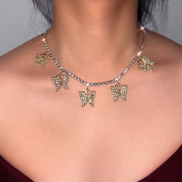 chains bohemian shiny rhinestone butterfly pendant necklaces for women girl metal animal tennis necklace 2021 fashion jewelry gifts, Silver
chains bohemian shiny rhinestone butterfly pendant necklaces for women girl metal animal tennis necklace 2021 fashion jewelry gifts, Silver