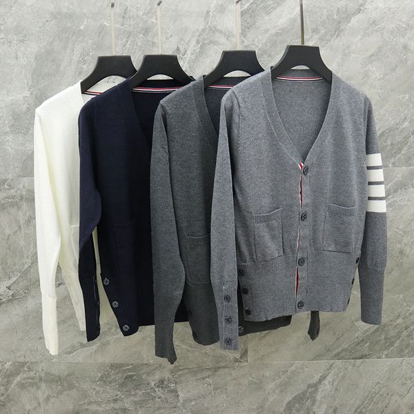 hoodies fashion tb brand sweaters women slim fit v-neck cardigans clothing striped cotton spring and autumn casual coat, Black
hoodies fashion tb brand sweaters women slim fit v-neck cardigans clothing striped cotton spring and autumn casual coat, Black