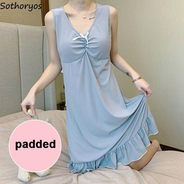 women's sleepwear women nightgowns sleeveless sleeping dress solid loose v-neck padded ruffles girls sweet kawaii summer thin nightwear, Black;red
women's sleepwear women nightgowns sleeveless sleeping dress solid loose v-neck padded ruffles girls sweet kawaii summer thin nightwear, Black;red
