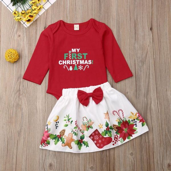 my 1st christmas born girls clothes romper+bowknot dress outfits clothing sets, White
my 1st christmas born girls clothes romper+bowknot dress outfits clothing sets, White